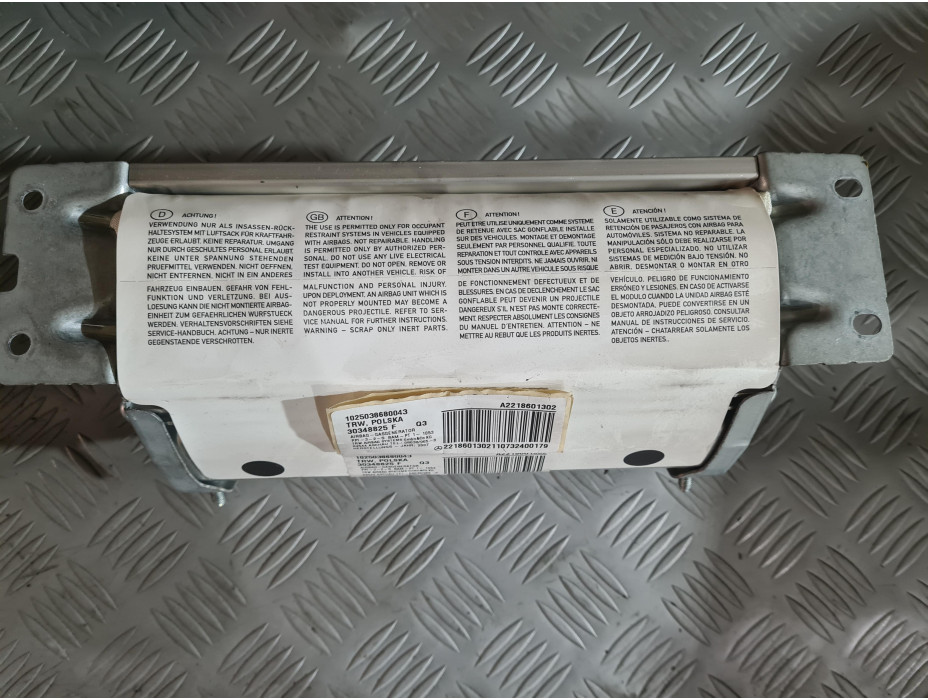 Пасажерска еърбег възглавница за Mercedes S320 CDI W221