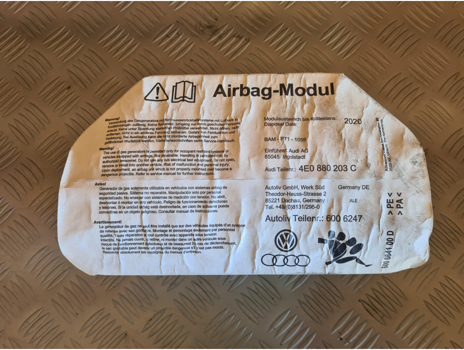 Пасажерски еърбег за Audi A8 D3 4.2i Long