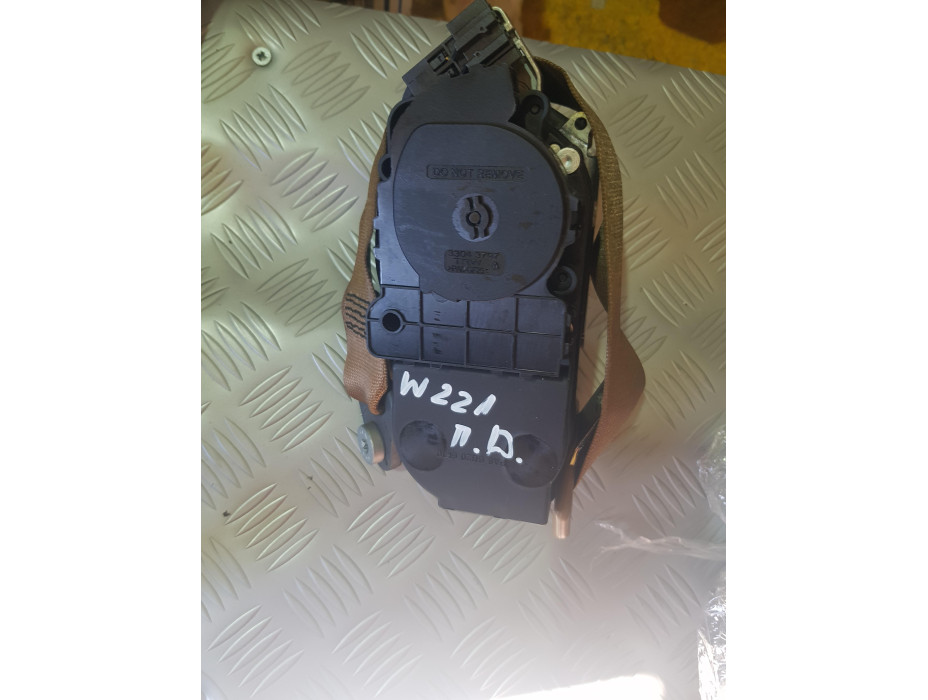 Преден десен колан за Mercedes S Class W221 - Кафяв